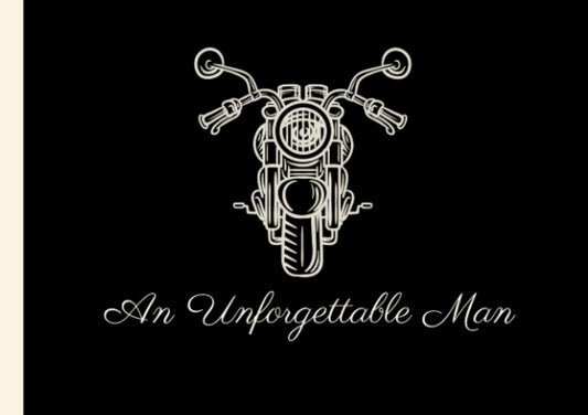 Funeral Guest Book Celebration Of Life | Memorial Service | 200 Guest Entries With Address | Sign In Condolence Book With Share A Memory: 8.5” x 6” Aesthetic Biker Cover | An Unforgettable Man