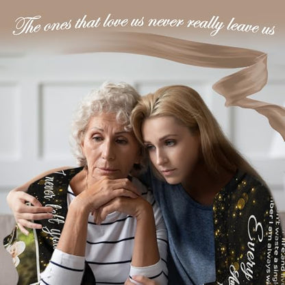 Vsmoedb Custom Memorial Blanket with Pictures for Loss of Loved One - color: Select04