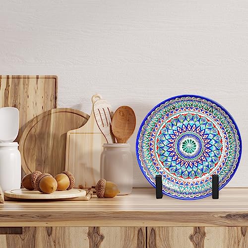 2 Pcs Large Plate Stands for Display Metal Frame Holder, Black, 6 Inch - color: Black, size: 6 Inch