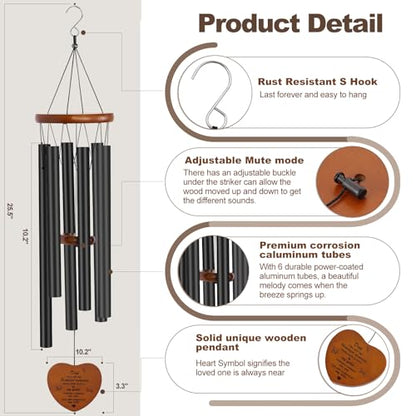 Memorial Gifts for Loss of Father,Windchimes in Memory of a Loved One Sympathy Gifts for Loss of Dad Memorial Wind Chimes for Loss of Father Remembrance Funeral Bereavement Gifts - size: Father