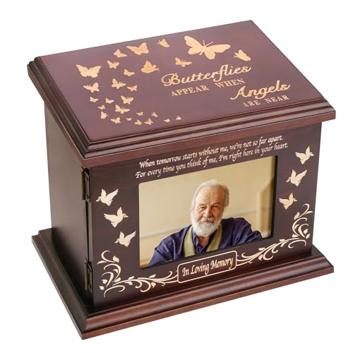DGDCDV Cremation Urns for Human Ashes Male Female with Photo Frame