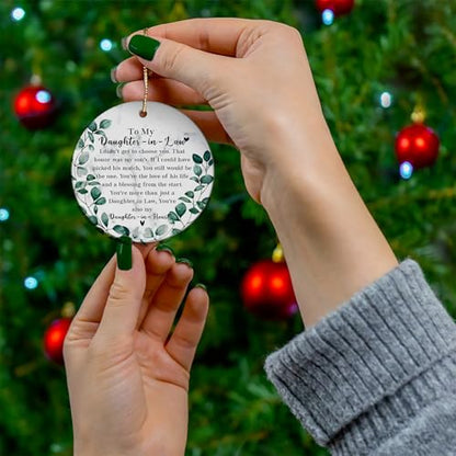to My Daughter-in-Law Christmas Ornament from Mother in Law, Daughter in Law Gifts Xmas Tree Hanging Ornament, Christmas Keepsake - color: Daughter in Law