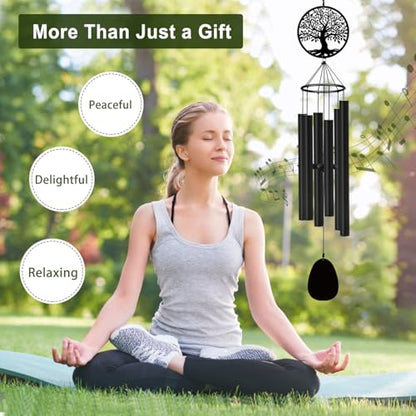 ASTARIN Memorial Wind Chimes for Outside Deep Tone, 36" Bereavement Gifts - size: 36”-Tree of life