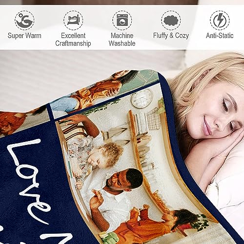 Custom Mom Blanket with Photos - 30" W x 40" L, Perfect for Christmas & Birthday Gifts - color: 04-6 Photos, size: Baby（30"×40")