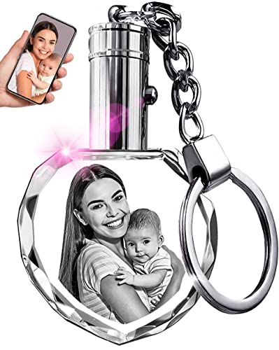 ArtPix 3D Crystal Photo Keychain - Personalized Custom Picture Keepsake - color: Heart, size: Small