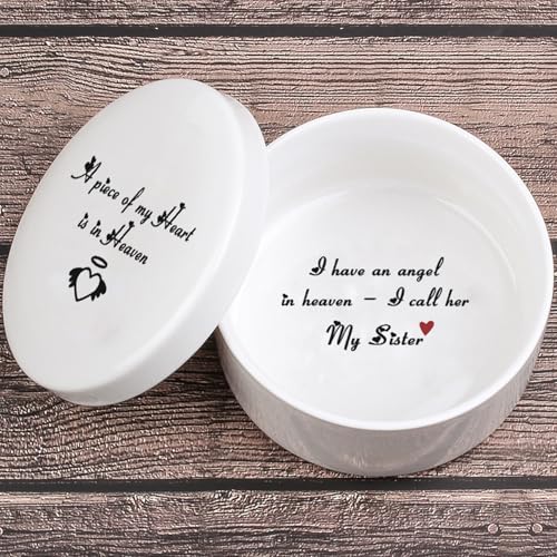 Loss of Sisters Memorial Gifts, Memorial Gift for Sister for Loss of Sister Sympathy, Bereavement Gifts for Loss of Sisters Birthday Christmas, In Memory of Sister - A Piece of My Heart is in Heaven - color: Loss Of Sister