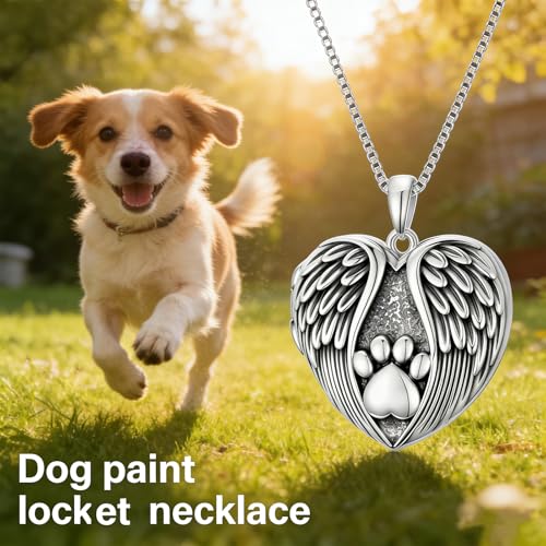 Poiuy Heart Locket Necklace for Women Photo Locket Necklace Gifts For Women | That Holds Pictures Locket Jewelry Anniversary Birthday Christmas Memento Gifts for Mom Daughter Women Girlfriend Sister - style: 05-paw print