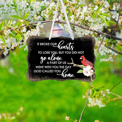 LifeSong Milestones Memorial Wall Hanging Signs Bereavement Keepsake Condolence Funeral Gift For Loss of Loved One 8x12 (It Broke Our Hearts To Lose (Black)) - color: It Broke Our Hearts To Lose (Black)