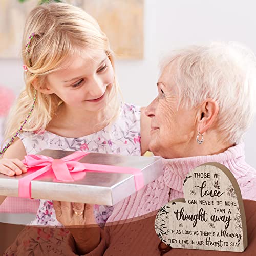 Yookeer Sympathy Gift Memorial Heart Present for Loss of Loved One Bereavement Gift Bereavement Sign Grieving Decorative Plaque for Loss of Deceased Father Mother Son Brother Condolence(Flower) - style: Modern