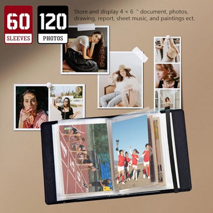 Small Photo Album 4x6 inch 120 Pictures PU Leather Photo Albums with Transparent Inner Pockets and Elastic Band for Wedding Boys Girl Travel Family Pictures - American Flag Eagle - color: American Flag Eagle, size: Photo Album 4x6