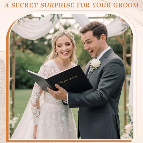 AmazingSpark Boudoir Photo Album for Your Eyes Only Black Leather Self Adhesive with 4x6 Inch, 5x7 Inch Photo Book Gift for Him Husband Boyfriend Groom Wedding Bridal Shower Wedding Anniversary(8x10") - size: 8x10"