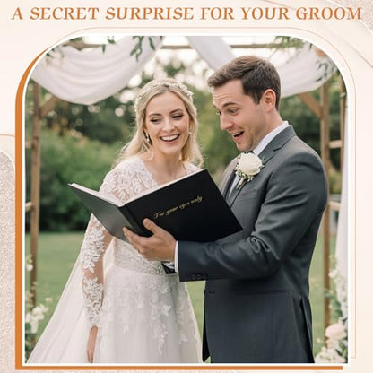 AmazingSpark Boudoir Photo Album for Your Eyes Only Black Leather Self Adhesive with 4x6 Inch, 5x7 Inch Photo Book Gift for Him Husband Boyfriend Groom Wedding Bridal Shower Wedding Anniversary(8x10") - size: 8x10"