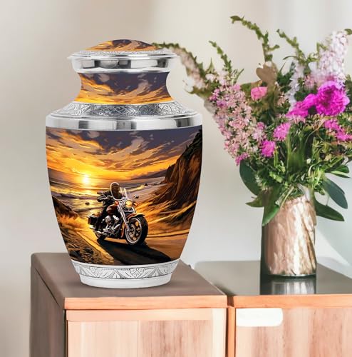 Motorcycle Urn for Ashes Adult Male 10" Large Urn for Ashes, Funeral Gift - size: TAS-10 Inch, 1 Pc