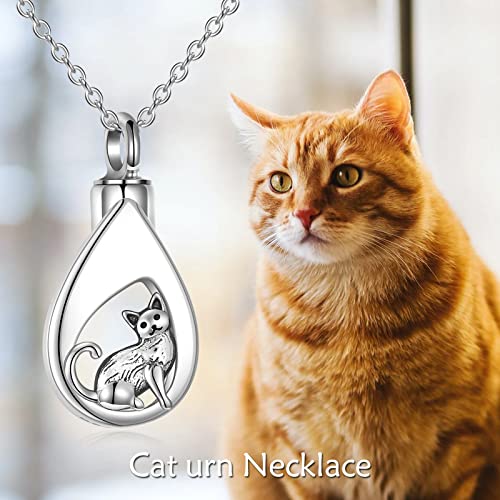 TIGER RIDER Pet Paw Necklace 925 Sterling Silver Cross Infinite love Necklace Pendant Pet Jewelry Gift for Dog Cat Lovers - style: Cat