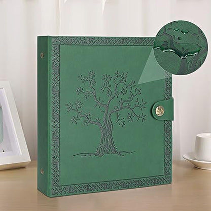 SEEHAN 4x6 Photo Album Holds 200 Photos Small Photo Album 4x6 Family Picture Album Memory Photo Book - color: Army Green