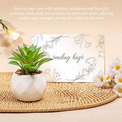 Sympathy Gift Basket for Loss of Loved One Hug in a Box for Women | Mothers Day Condolence Basket Miscarriage Care Package Thinking of You Gift for Women - color: Beige