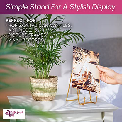 Plate Stands for Display, 2 Pack 6 Inch Gold Metal Easel - color: Gold, size: 2 Pack 6 Inches