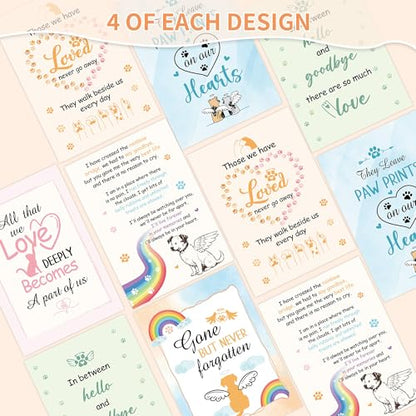 24 Pcs Loss of Pet Sympathy Cards - color: Pet Sympathy