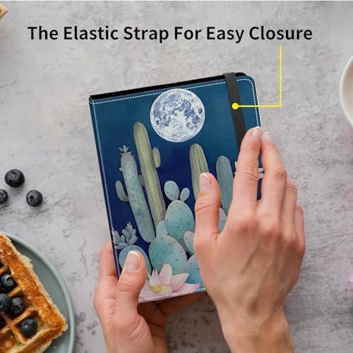 Small Photo Album 3.5x5 inch 80 Pictures PU Leather Photo Albums with Transparent Inner Pockets & Elastic Band for Wedding Boys Girl Travel Family Pictures - Cactus Moon - color: Cactus Moon, size: 3.5x5 Photo Album