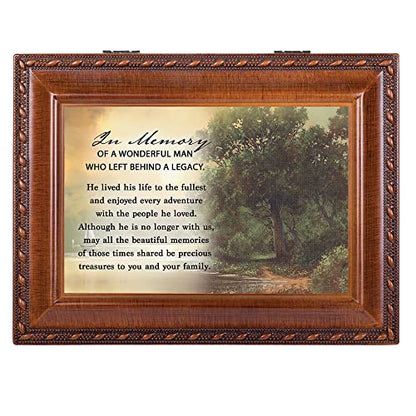 Cottage Garden Memory Wonderful Man Woodgrain Music Box Plays Wind Beneath My Wings