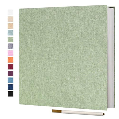 Vienrose Self Adhesive Photo Album, 60 Pages, 11 x 10.6 in, Grassgreen | Scrapbook Album, 30 Sheets, 3x5 4x6 5x7 8x10 Photos, Metallic Pen, DIY Memory Book, Wedding Album, Family Photos - color: Grassgreen, size: 11"x10.6"60 Pages