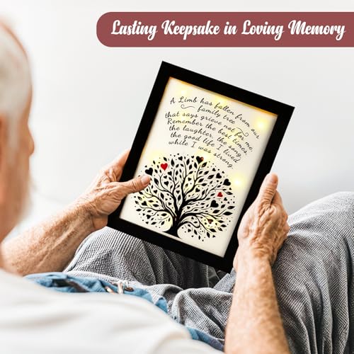 Memorial Gifts LED Shadow Box Sympathy Gift Condolences Grief Family Tree - size: Family Tree