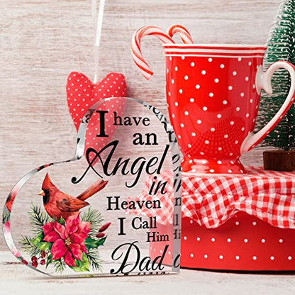 Karenhi 4 Inch Red Cardinal Memorial Gift Dad, Angel Heaven Sympathy - size: 4 Inch, style: Dad