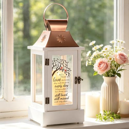 Memorial Gifts for Loss of Loved Ones, Memorial Lantern with Candle Light | Sympathy Gifts for Loss of Mom Dad, Remembrance Keepsake Gift for Funeral Bereavement