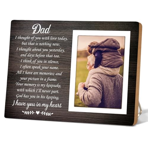Memorial Gifts for Loss of Loved Father, Loss of Dad Memorial Picture Frame, Condolence Bereavement Gifts Father, in Memory of Dad Grief Gift, Sympathy Gift, Memorial Dad12P028 - size: 4X6