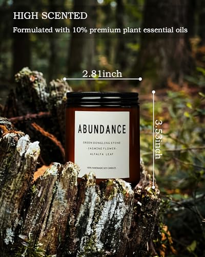 Natural Crystal Candle,Abundance, Crystal Ritual, Spiritual, Money Prosperity, Candle Spell.(Abundance) - style: Abundance