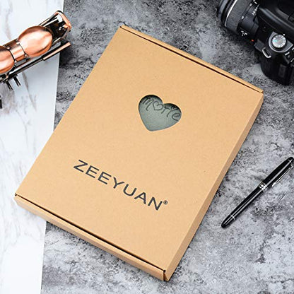 ZEEYUAN Scrap Book Leather Photo Album Family Scrapbook Memory Photo Book 60 Pages, Mothers Day Gift for Mom Mother Scrapbook/Anniversary/Valentines Gifts (Gray) - color: Gray