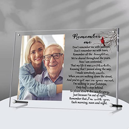 Roowest 1 Pcs Cardinal Memorial Acrylic Picture Frame 7x10 Inch Magnetic | Sympathy Gifts Loss of Loved One, Remembrance Bereavement Gifts, Funeral Memorial for Family, Magnetic Closure Decor - style: Cardinal