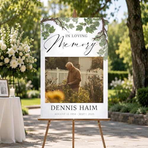 Personalized Editable Funeral Welcome Sign, SUNFLOWER - Large Weather-Resistant PVC Sign, 12' x 18', 24' x 18', 36' x 24' - color: #Version 13