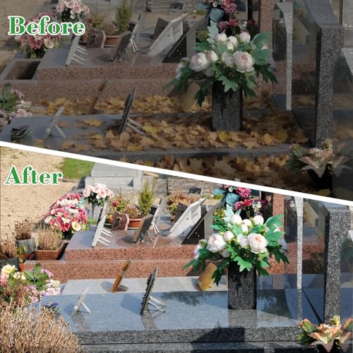 10 Pcs Headstone Cleaner Kit for Grave Cleaning Granite and Stone Daily Cleaner Includes Cloth Bristle Crevice Brush Scrub Brush Cleaning Sponge Disposable & Labor Protection Gloves Plastic Scraper