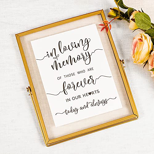 Calculs In Loving Memory Sign, Gold 8x10 Floating Picture Frame