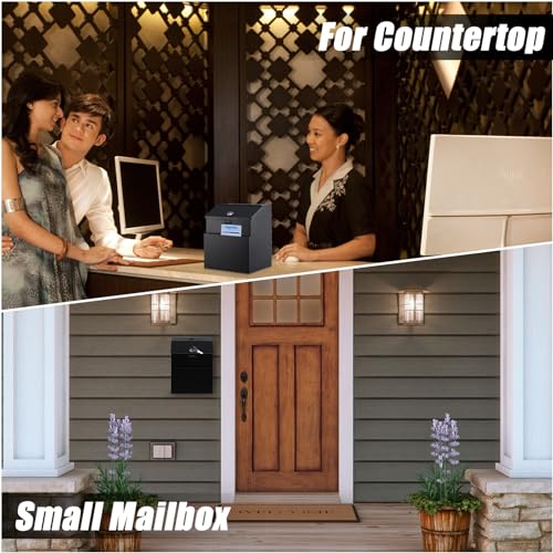 KYODOLED Suggestion Box with Slot and Lock, 100 Suggestion Cards, 2Pack - color: Black-03, size: 8 x 5.7 x 7 Inch
