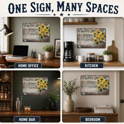 Memorial Sympathy Quote for Lost Loved One Aluminum Metal Sign 8 x 12 Inch | Motivational Wall Decor for Home, Living Room, Entryway, Bedroom, Grieving People and Farmhouse Decor Fan Gift