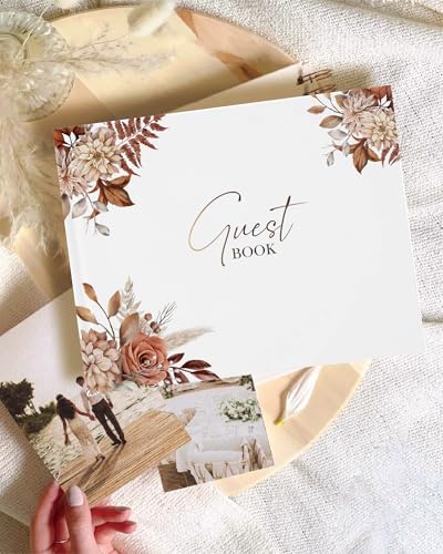 Wedding Guest Book for Wedding Reception- Elegant Polaroid Guestbook for Baby Shower,Birthday and Special Events,Guest Sign-in Book(Autumn) | 100 Pages, Elegant Guest Sign-in Book for Bridal Party, Autumn Design - color: Autumn