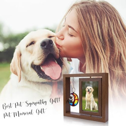 Dog Memorial Picture Frame, 4x6 Wooden Frame, Pet Loss Gift - color: Life Tree