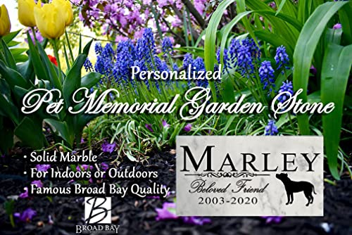 Broad Bay Dog Memorial Stone Personalized Marker Outdoor Garden Choose Your Breed Plaque Grave Headstone