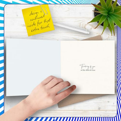 Stuff4 Sympathy Card, Deep Sympathy Loss of Your Daughter | Bereavement Card for Dad Mom, 5.7 x 5.7 Inch Family Relative Mournful Greeting Cards - color: Daughter