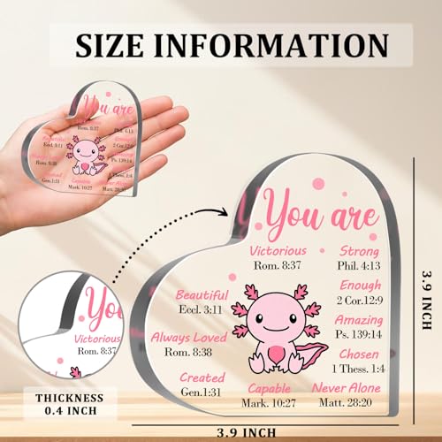 Inspirational Motivational Christian Gifts for Women Men You Are Loved Definition Decor Axolotl Positive Decorative Acrylic for Axolotl Lover Friends Coworkers Boss Office School Decor Sign Plaque - style: Axolotl 02