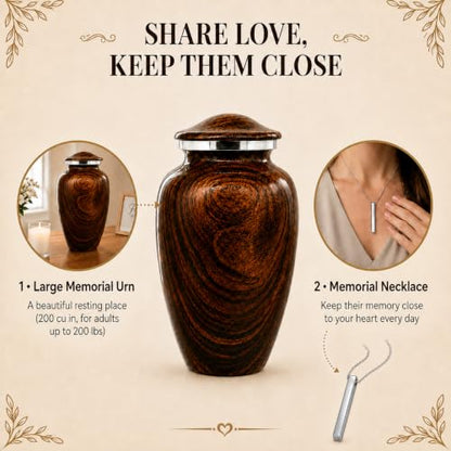 Plant Urn-Parent (Walnut Grain Large, Urns) - color: Walnut Grain Large