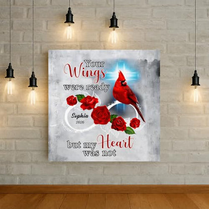 KiKiLuna Personalized Memorial Canvas Wall Art - color: Design 3