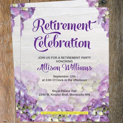 Great Papers! Hydrangea Bouquet Letterhead, for Invitations, Announcements and Personal Messages, Printer Friendly 8.5" x 11", 50 Pack (2023068)