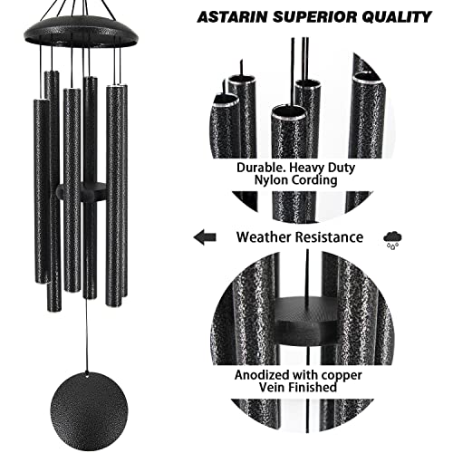 36”Sympathy Wind Chimes in Loving Memory,Tuned Windchimes - size: 36" Black Grey