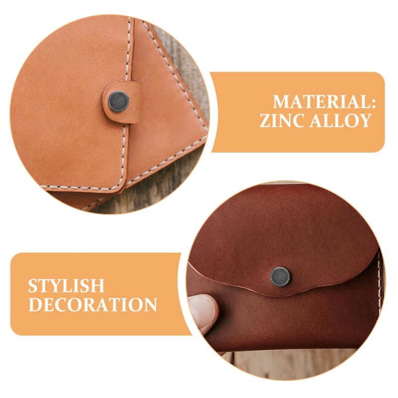 LALAFINA 10pcs Flat Rivets Chicago Binding Screws Leather Cap Rivet Set DIY Leather Decoration for Mailbox Door Pins Repair