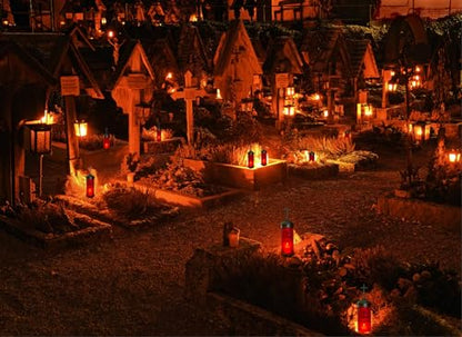 Generic Cemetery Decorations Lantern Light Memorial Candles for Loss of Loved Ones with Cross Decorations for Grave with Long Ground Stakes