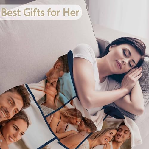 Photo Blanket with Text | Custom Blanket for Her | Personalized Blanket for Wife | Customize Blanket for Girlfriend Couple Boyfriend - color: Style 3