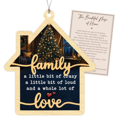 Family Christmas Ornament 2026,House Ornament, for Women Men, Christmas Tree Decoration for Mom Dad Grandma Grandpa, Sister Brother Gift Ideas for Xmas - color: Family3